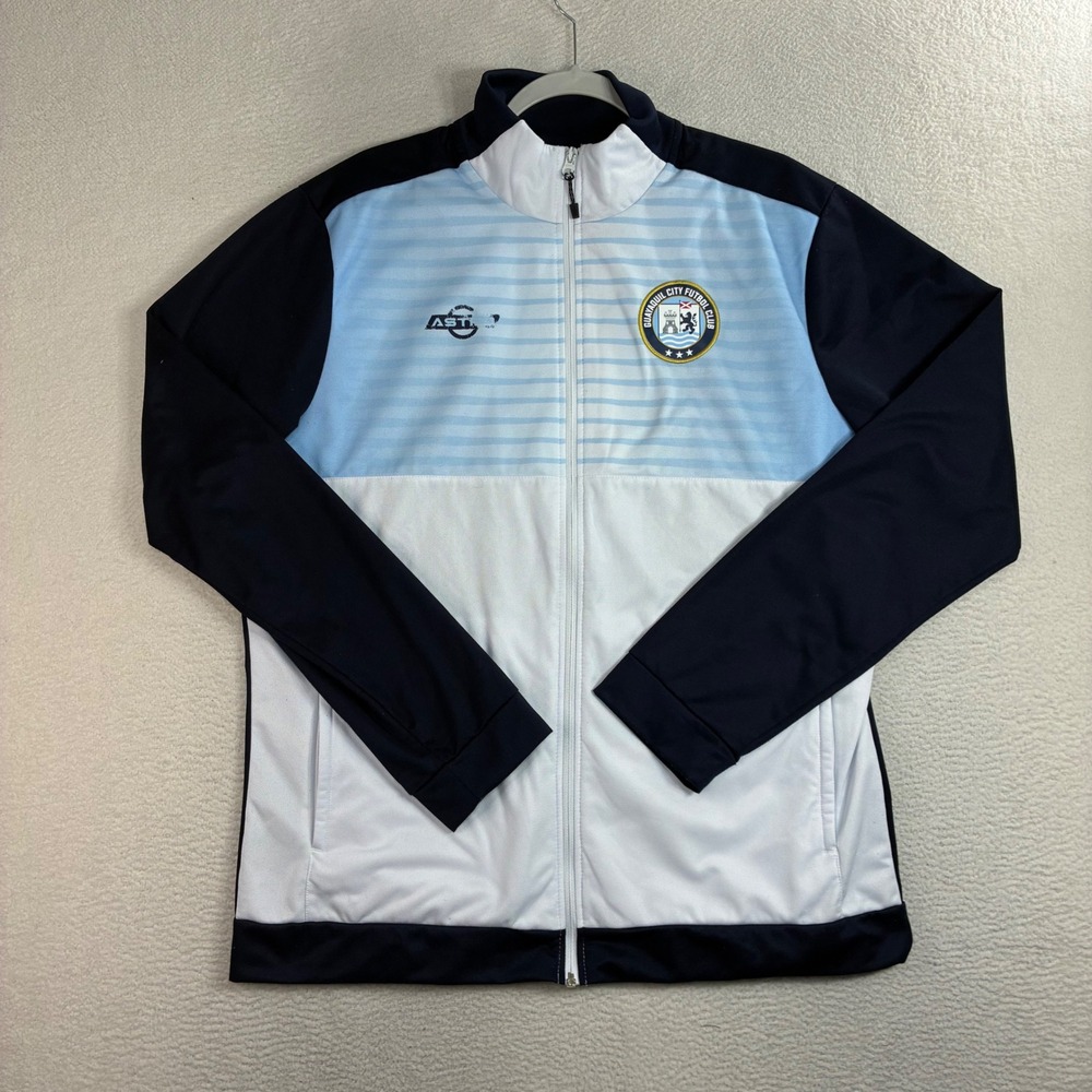 Astro Guayaquil City Futbol Club Jacket Men XL Blue White Full Zip Soccer Y2K